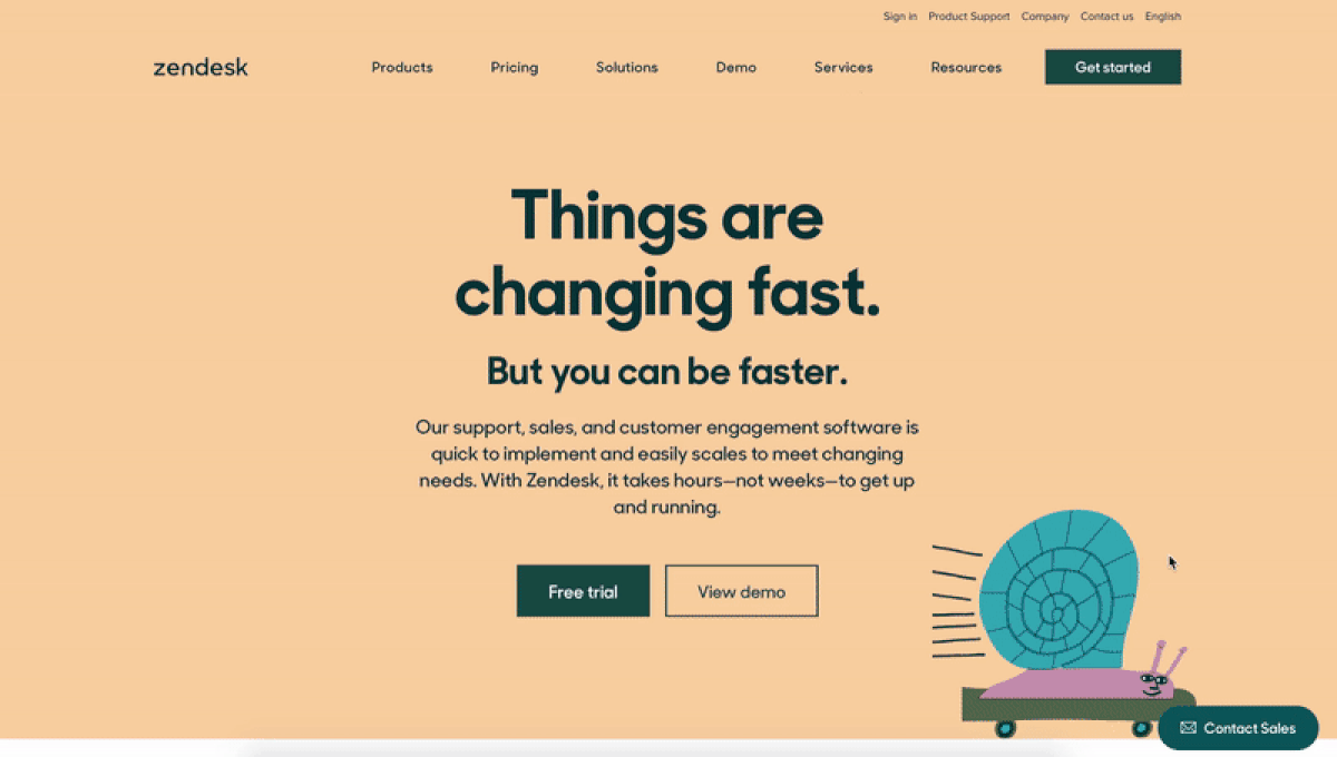zendesk landing page