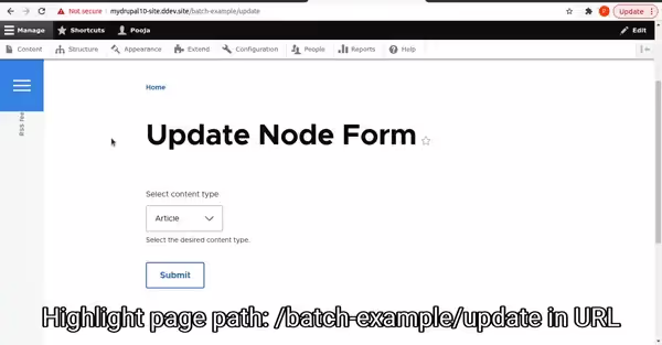 Update node form