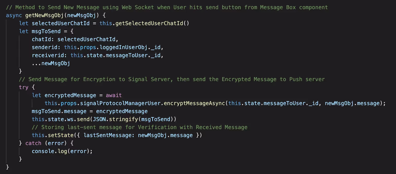 End-to-end encrypted chat application 