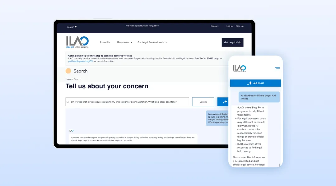 ILAO website Mockup p