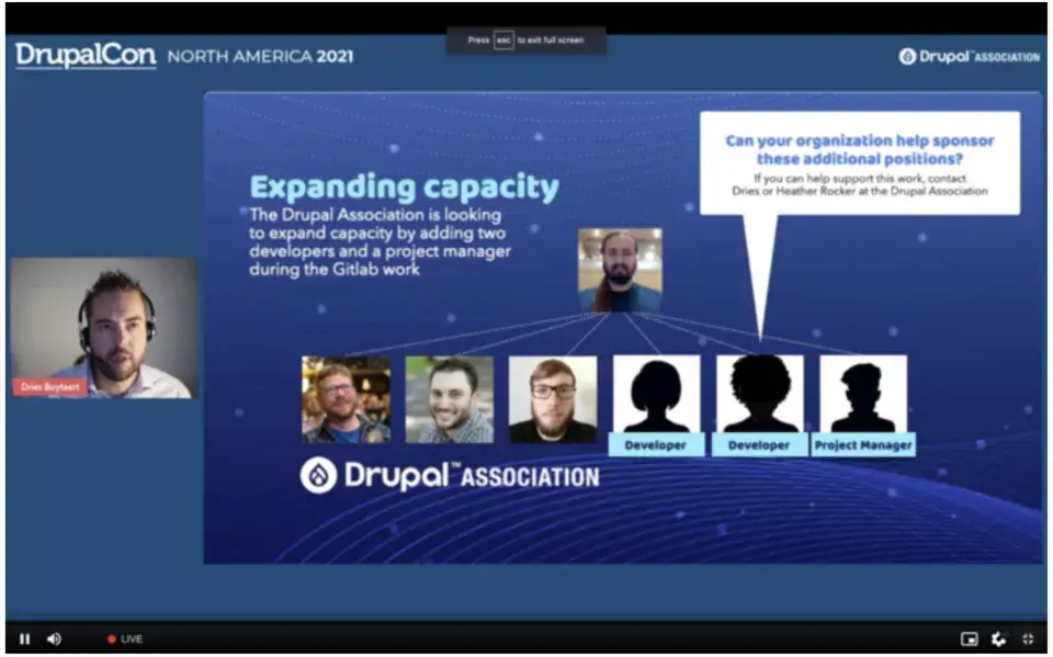 Driesnote DrupalCon North America 2021