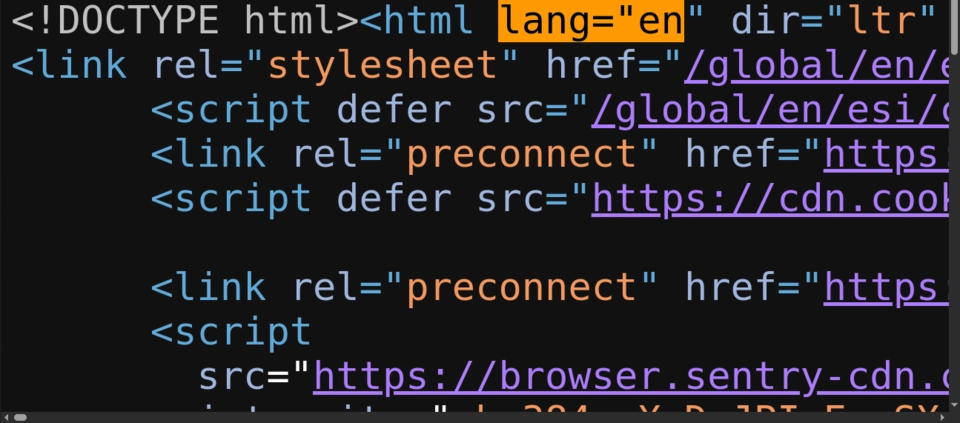 Language Declaration & HTML Validation