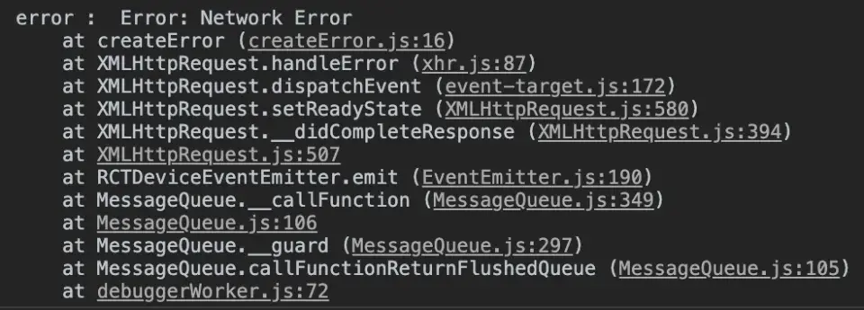 Network Error in Android Application Development