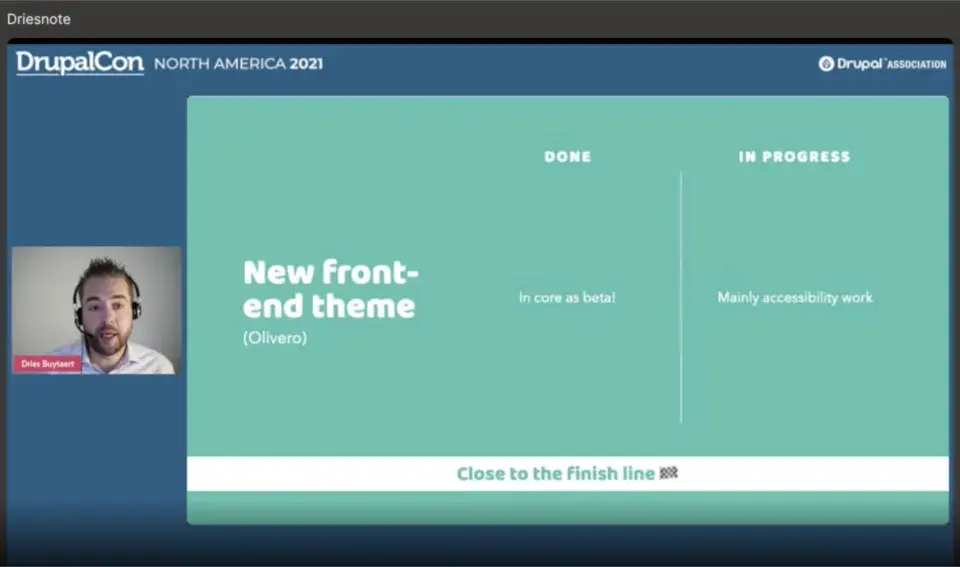 Driesnote DrupalCon North America 2021