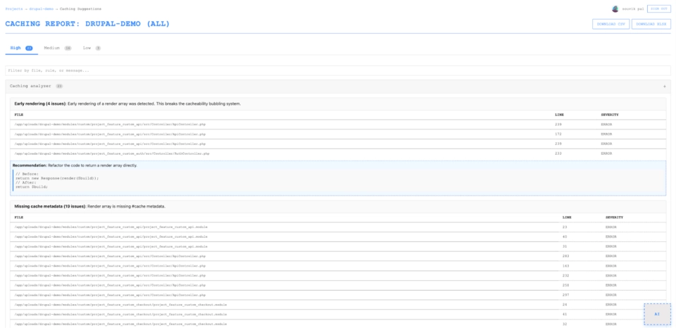 Caching analysis