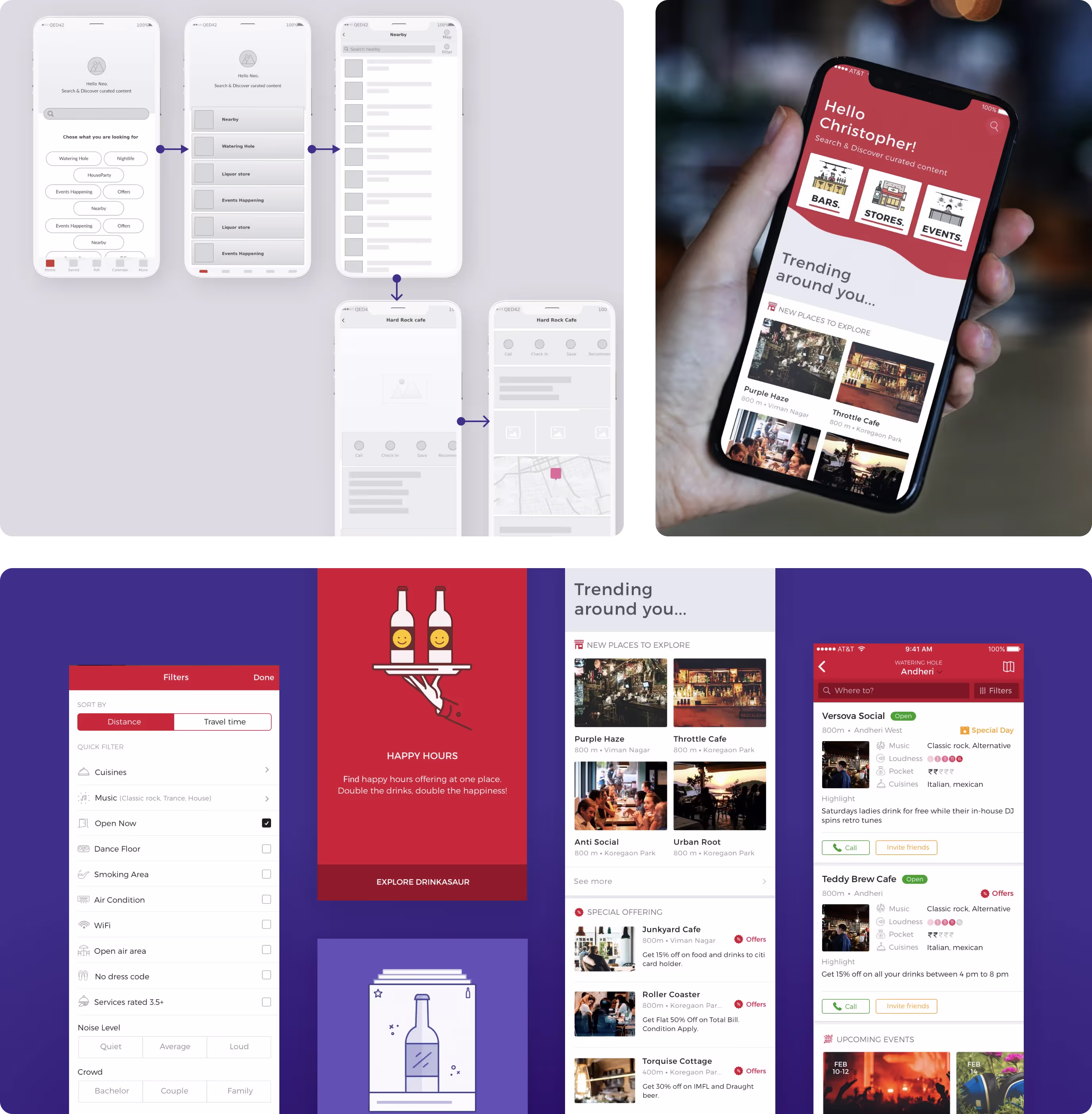 Drinkasaur app mockup