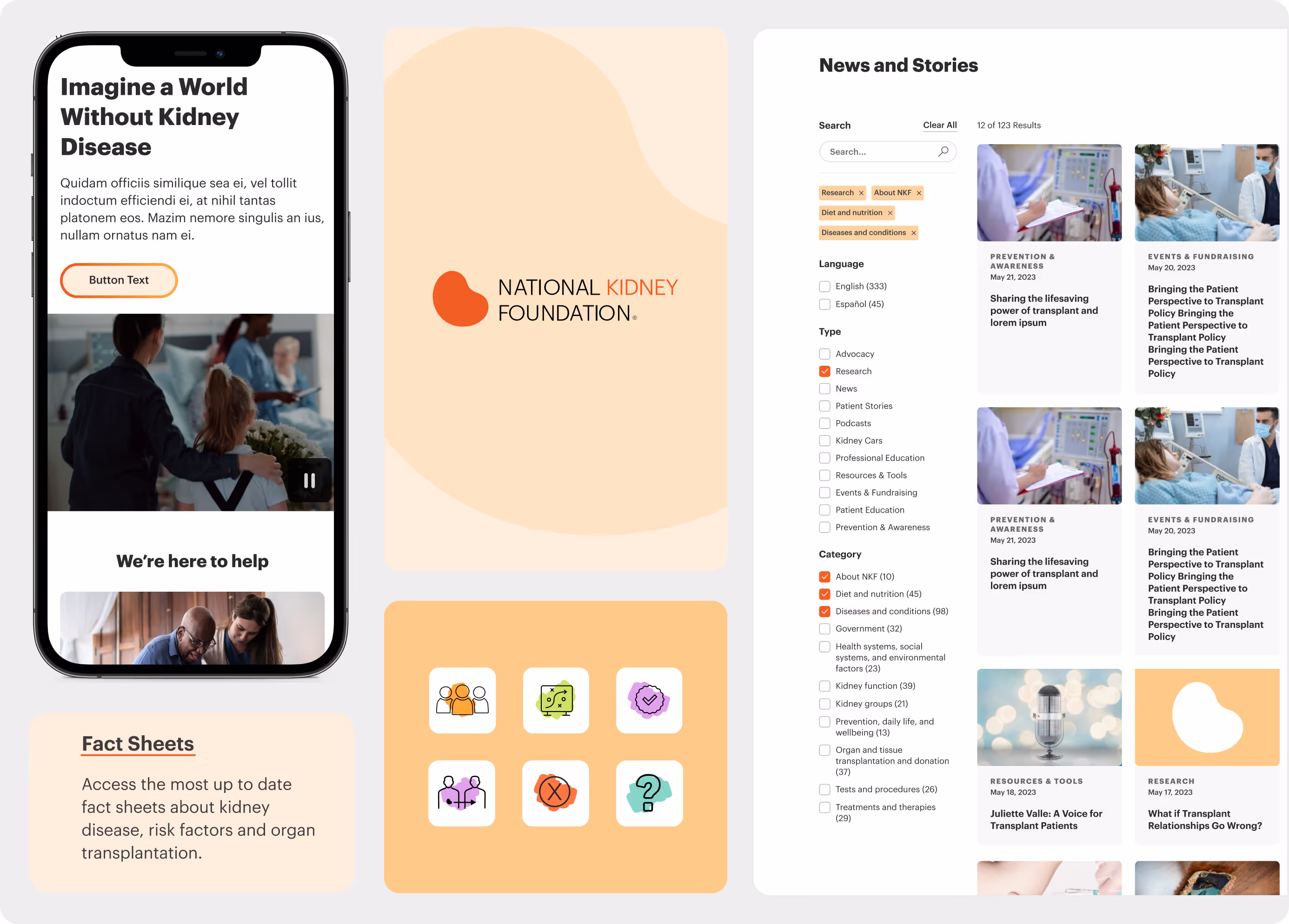 Building a flexible solution that could be tailored to the specific needs of the National Kidney Foundation as required.