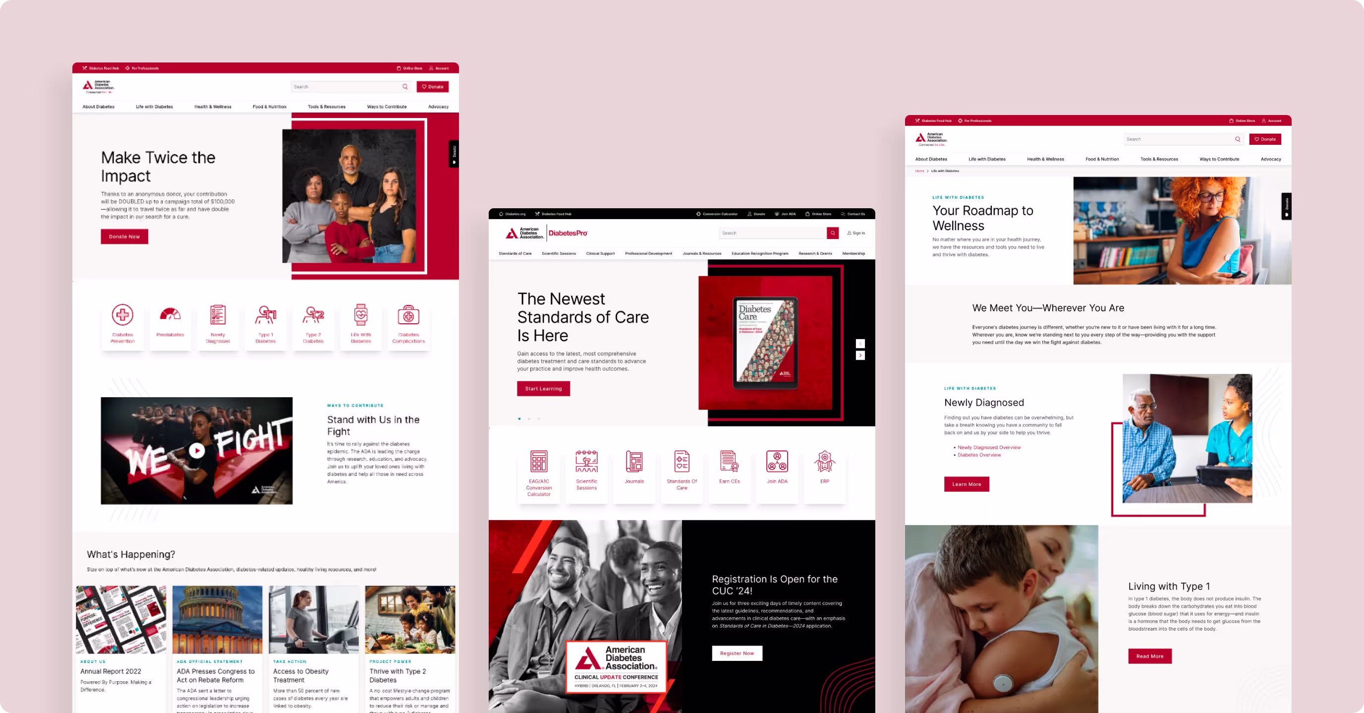 ADA Website mockups