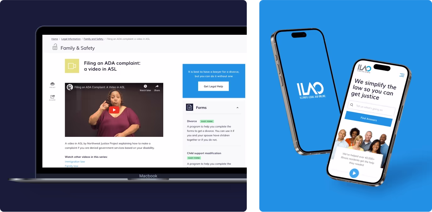 ILAO Website Design Mockups